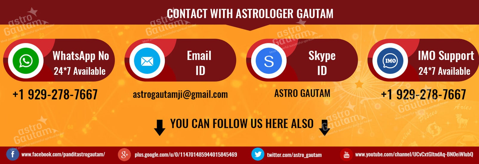 Astrologer Gautam Astrology Services Banner